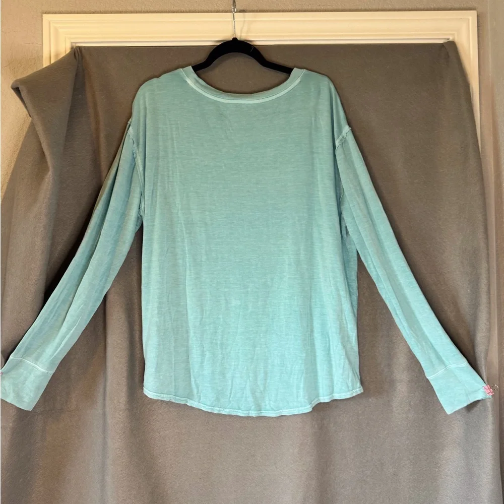Women's Blue Long Sleeve Top - Picture 5 of 5